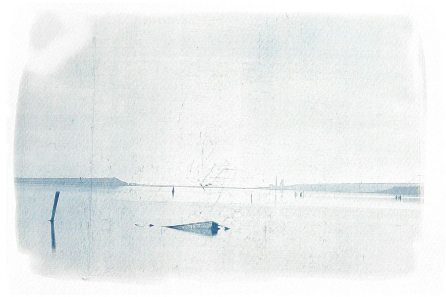 tirage cyanotype étang